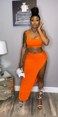 Orange 2PC Skirt